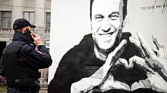 Graffiti Alexej Nawalny in St. Petersburg, Russland