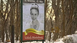 Ausstellungsposter bei Schloss Moritzburg