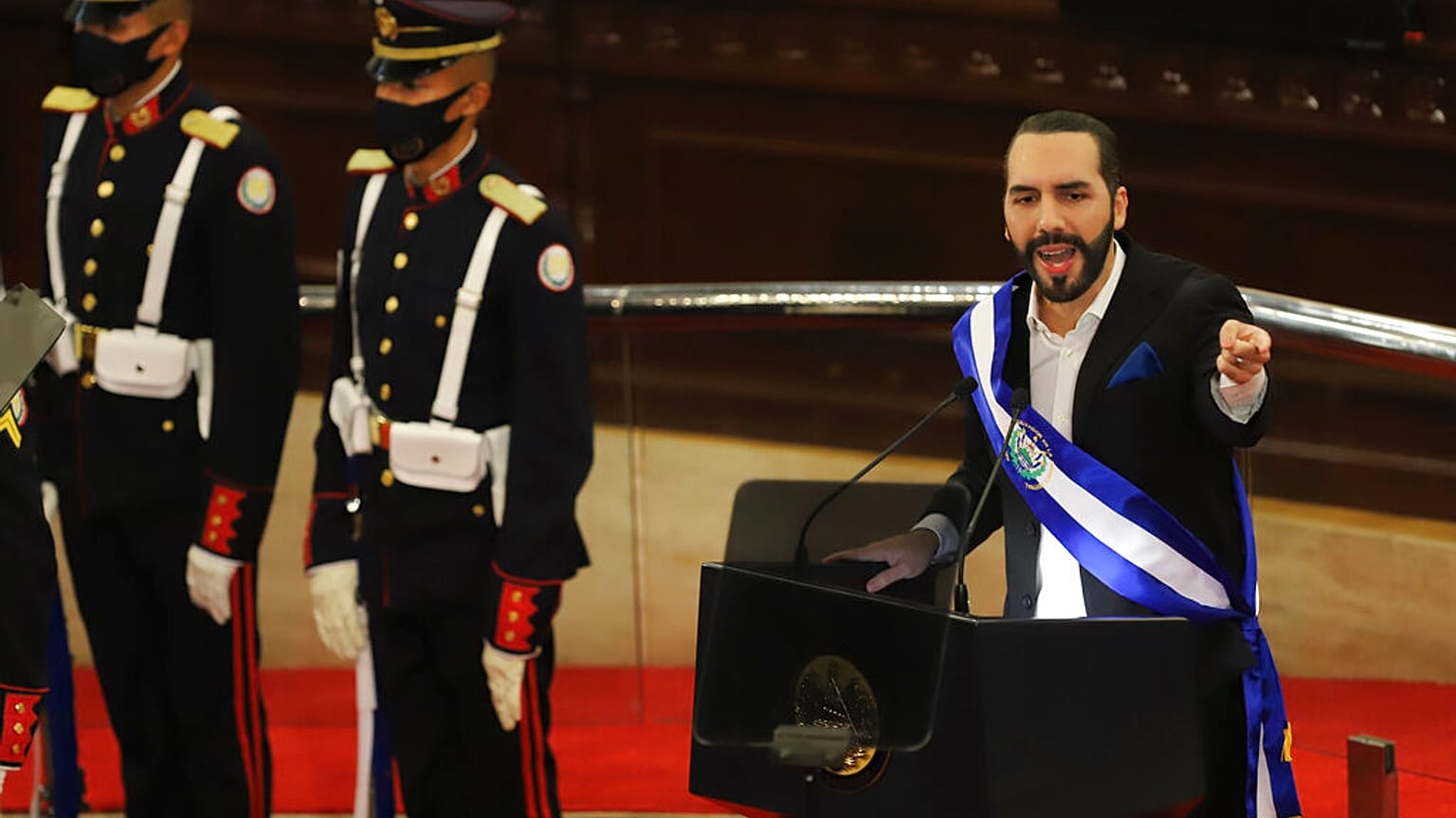 El presidente salvadoreño Nayib Bukele durante su discurso a la Nación en el Congreso, a principios de mes.