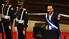 El presidente salvadoreño Nayib Bukele durante su discurso a la Nación en el Congreso, a principios de mes.