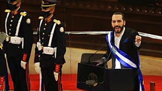 El presidente salvadoreño Nayib Bukele durante su discurso a la Nación en el Congreso, a principios de mes.