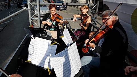 Hungary Orchestra on Truck