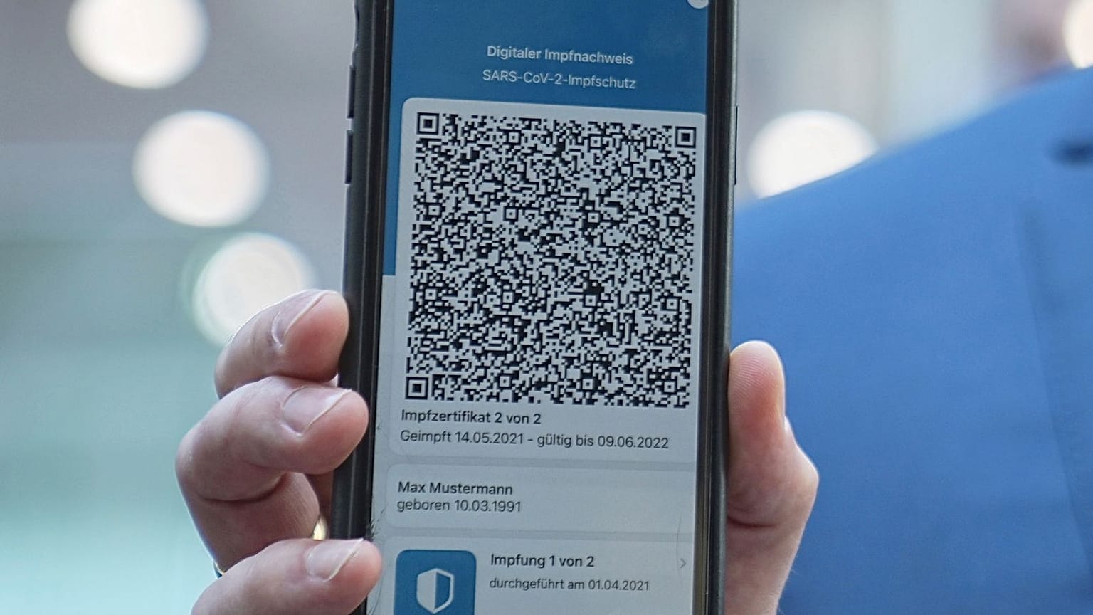the app for the digital vaccination certificate