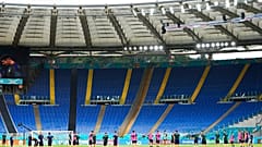 Italiens Fußball-Nationalmannschaft trainiert im Olympiastadion in Rom