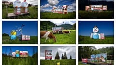 Kampagne auf dem Feld (gegen Pestizid-Initiative)