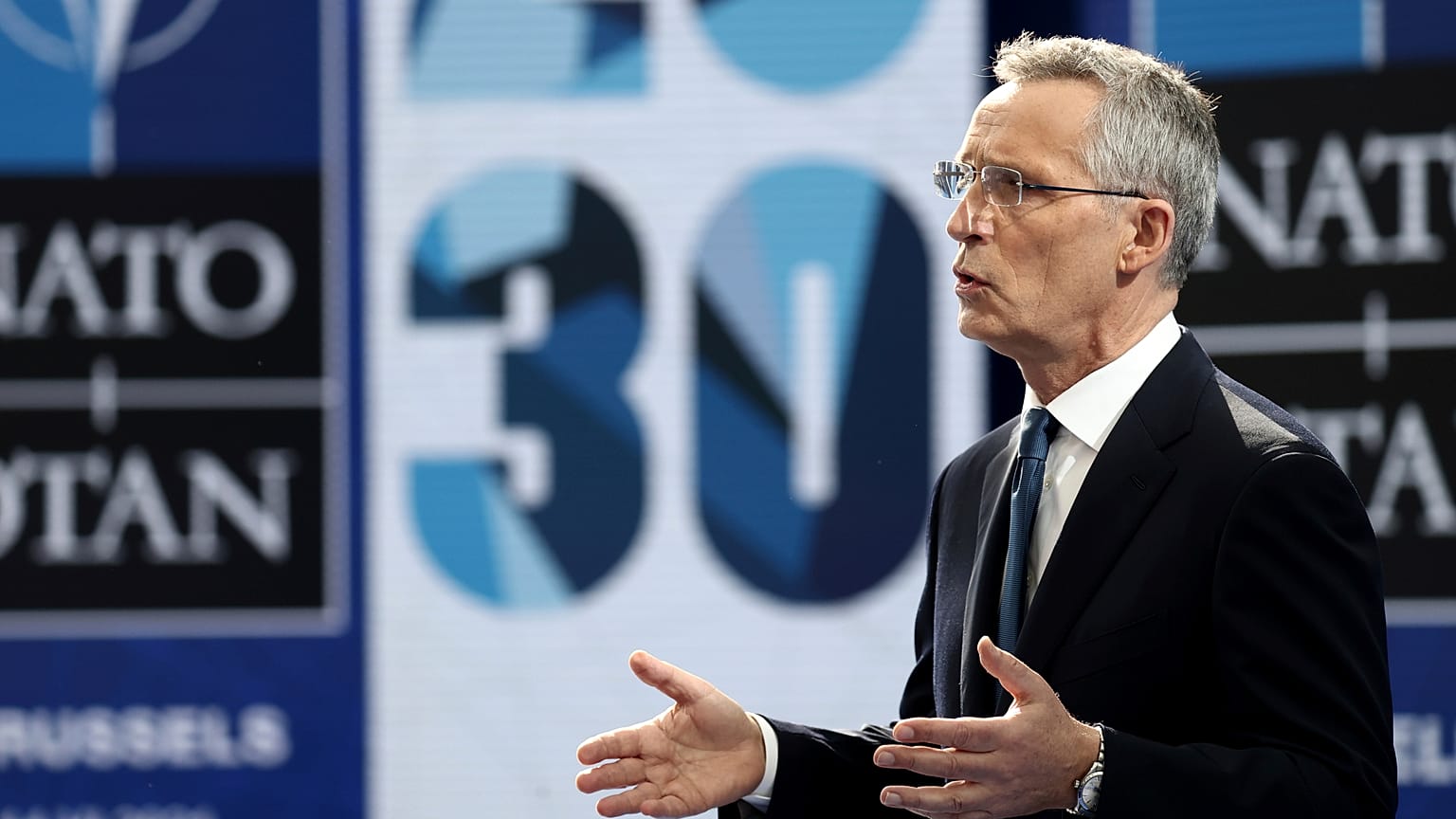 Jens Stoltenberg, Secretario General de la OTAN, en el inicio de la cumbre