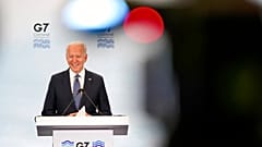 El presidente de EEUU Joe Biden durante una comparecencia en el G7.