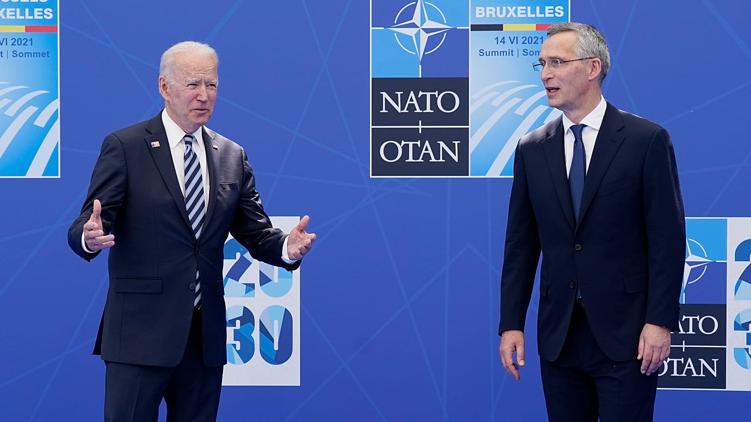 Le président américain et le secrétaire général de l'Otan