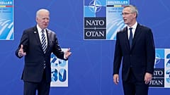 Le président américain et le secrétaire général de l'Otan