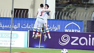 شادی پس از گل پیروزی در مقابل عراق