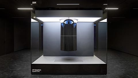 An IBM Quantum System One which was unveiled today in Germany and will be the most powerful quantum computer in Europe.