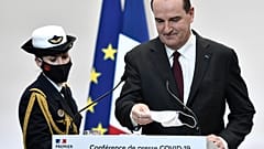Le Premier ministre français Jean Castex lors d'une intervention sur la pandémie de Covid-19 à Paris, le 25 février 2021