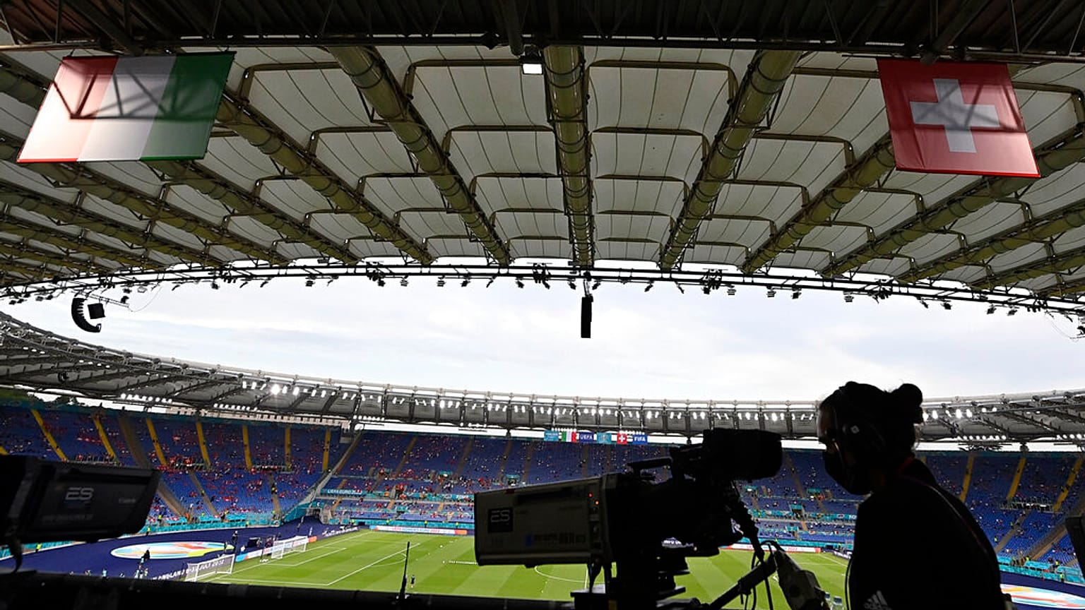 Olympiastadion in Rom for dem Spiel Italien gegen Schweiz