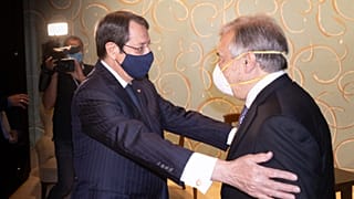 Συνάντηση Νίκου Αναστασιάδη με Αντόνιο Γκουτέρες
