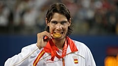 L'oro olimpico di Rafa Nadal in singolare nel 2008 a Pechino. 