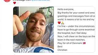Nachricht von Christian Eriksen aus dem Krankenhaus