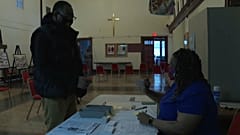 Una iglesia convertida en centro de vacunación 