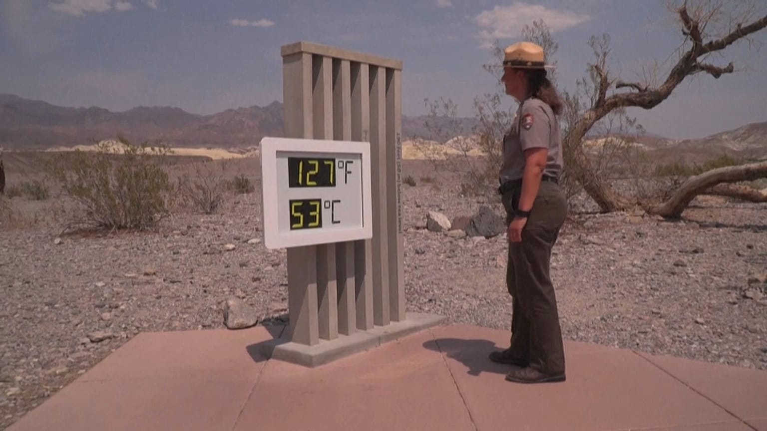 53 grados celsius en el valle de la Muerte