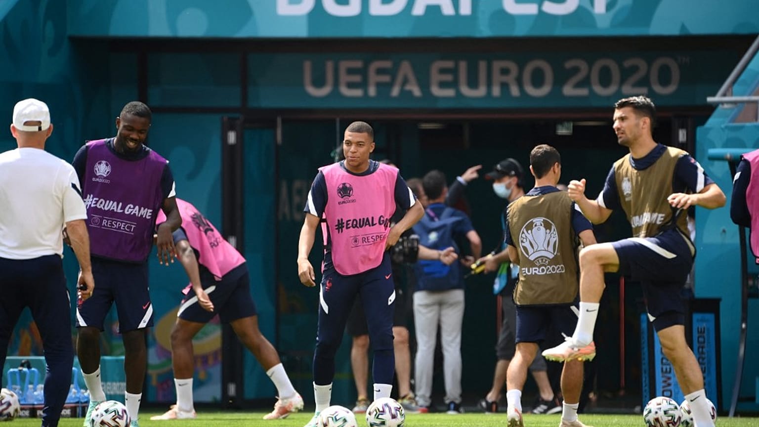 Séance d'entrainement pour l'équipe de France de football à la veille du match contre la Hongrie - Budapest, le 18/06/2021