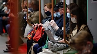 People wearing face mask to help curb the spread of the coronavirus ride the underground in Moscow, Russia June 10, 2021.