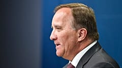 Sweden's Prime Minister Stefan Lofven speaks during a media conference at Rosenbad in Stockholm, Sweden, Thursday June 16, 2021. 