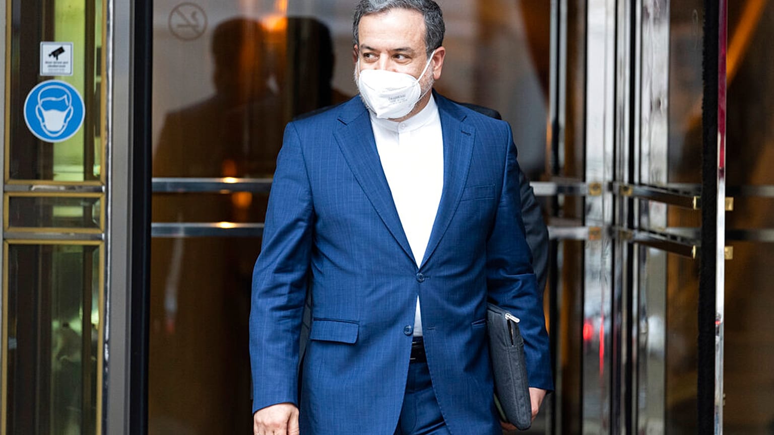 Iranian deputy foreign minister Abbas Araghchi leaves the Grand Hotel in Vienna last Saturday