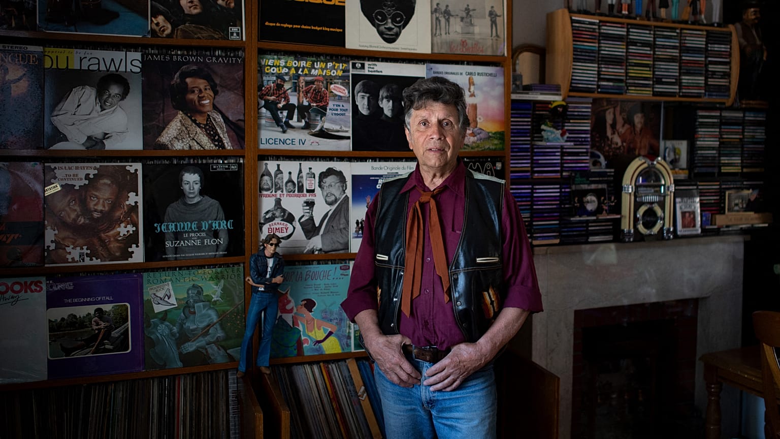 Robert Lacire mit ein paar seiner Platten