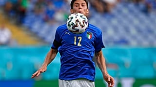 Italy's Matteo Pessina chests the ball during the Euro 2020 match on Sunday