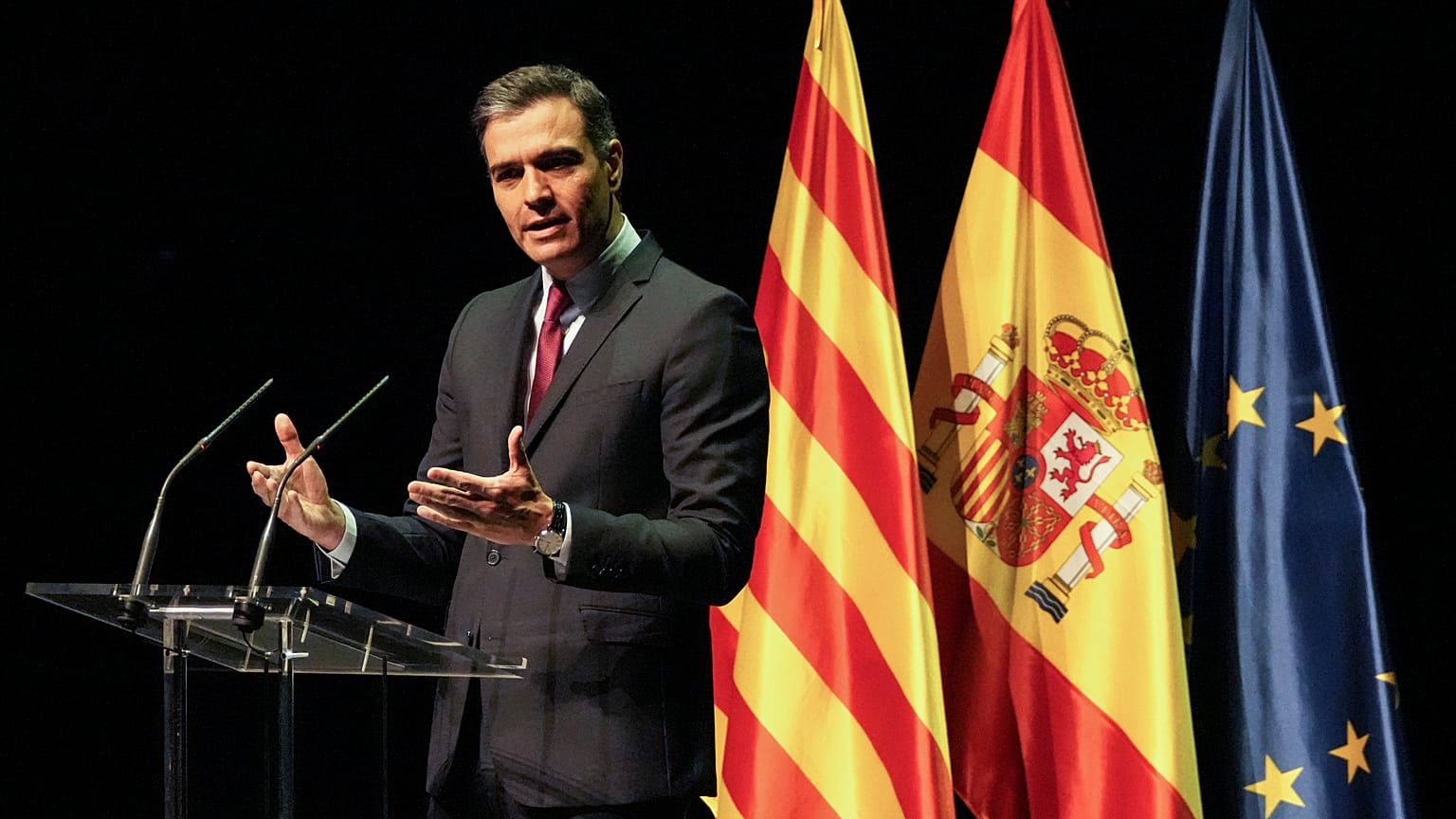 Una imagen de Pedro Sánchez durante el anuncio el 21 de junio de 2021.