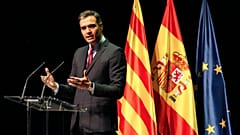 Pedro Sanchez bei seiner Rede in Barcelona