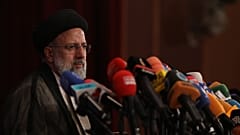 Iran's new President-elect Ebrahim Raisi speaks during a press conference in Tehran, Iran, Monday, June 21, 2021.