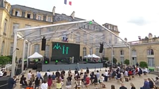 French Elysée Presidential Palace hosts musicians for annual  'Fête de la Musique' 