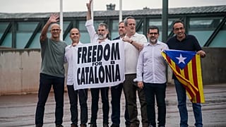 Los líderes catalanes independentistas encarcelados a su salida de prisión tras recibir el indulto el 23 de junio de 2021.