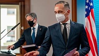 هایکو ماس و آنتونی بلینکن در برلین