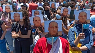 Manifestation à Ramallah le 24 juin, après la mort du militant Nizar Banat.