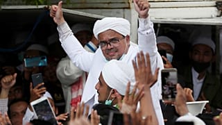الداعية رزق شهاب عند عودته من منفاه السعودي في تشرين الثاني-نوفمبر 2020