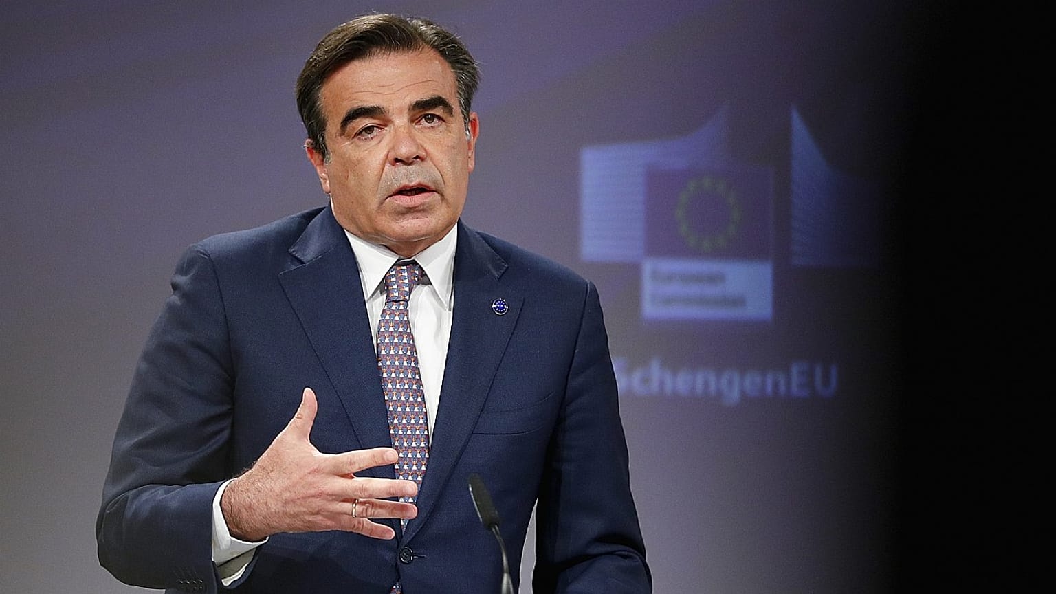 Ο αντιπρόεδρος της Ευρωπαϊκής Επιτροπής Μαργαρίτης Σχοινάς