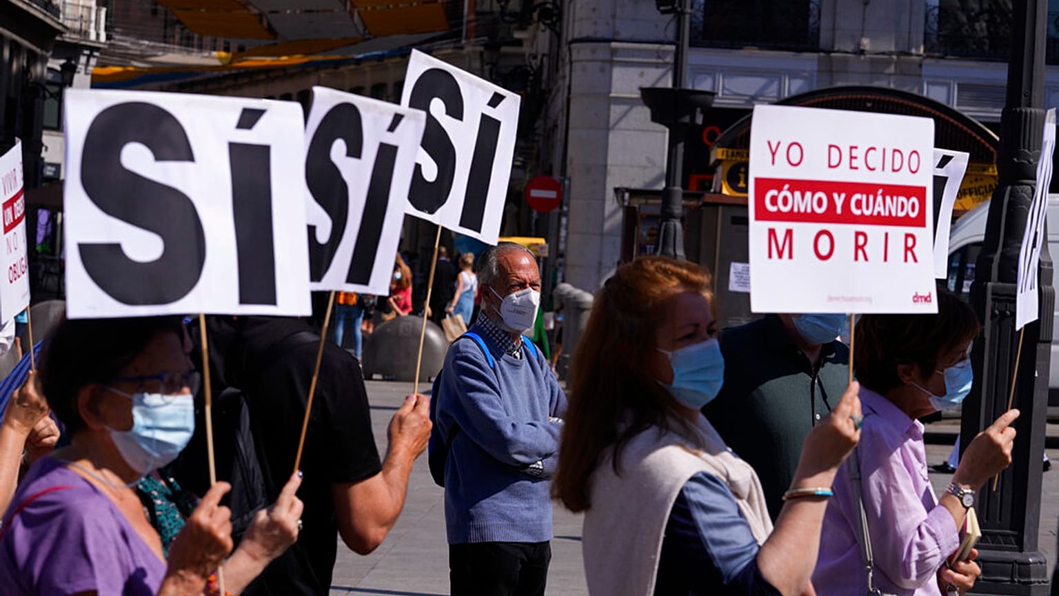 Manifestación a favor de la eutanasia