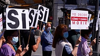 Manifestación a favor de la eutanasia