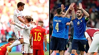 Dinamarca e Itália celebnram entrada nos "quartos" do Europeu