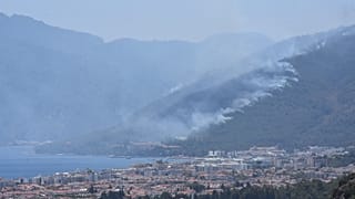 Marmaris'te çıkan orman yangını
