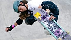 Skateboarderin Lilly Stoephasius (14) bei den Olympischen Spielen in Tokio