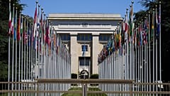 Το κτίριο του Οργανισμού Ηνωμένων Εθνών στη Γενεύη.