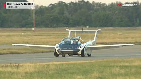 Flying "AirCar "car prototype completes 80 km flight