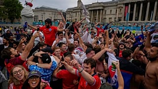 Supporteurs de l'équipe d'Angleterre, à Londres, ce mardi 29/06/2021