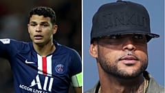 Footballer Thiago Silva (L) and rapper Booba (R) were among the celebrities targeted by the burglars.