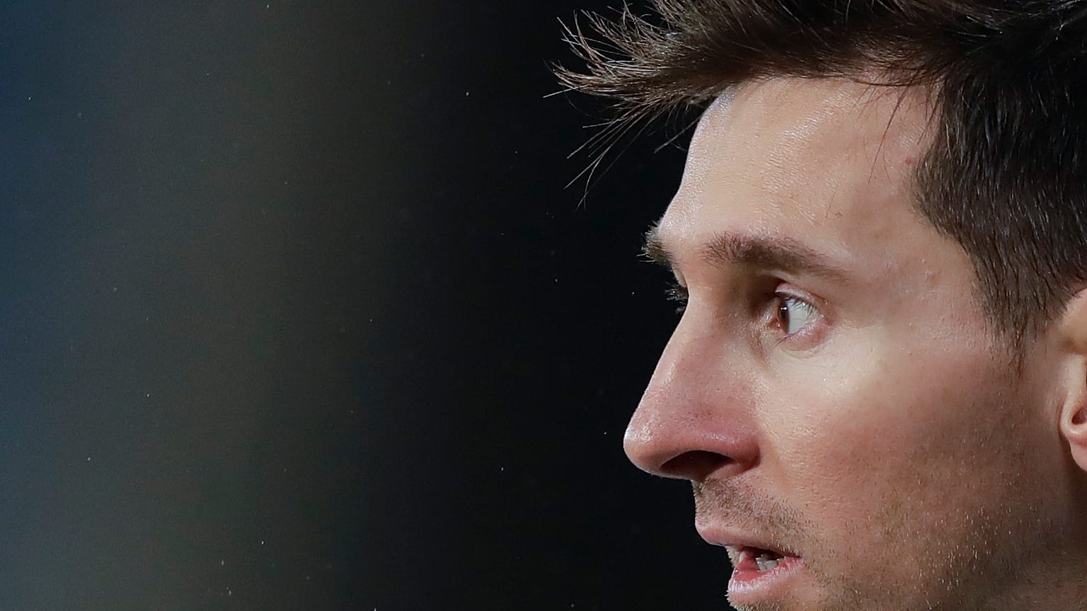 Argentina's Lionel Messi looks on during a Copa America soccer match against Bolivia at Arena Pantanal stadium in Cuiaba, Brazil, Monday, June 28, 2021.