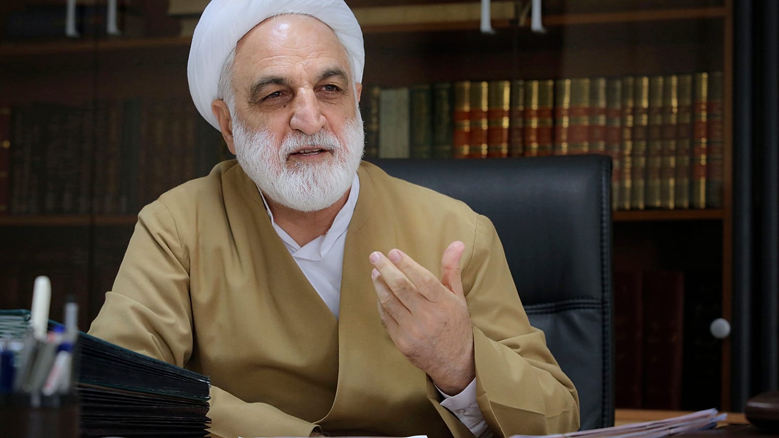 وزير الأمن السابق غلام حسين محسني إجئي في طهران. 2015/02/25
