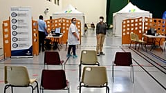 Centre de vaccination dans les Landes, en France, 24 juin 2021