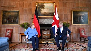 Der britische Premierminister Boris Johnson hat Bundeskanzlerin Angela Merkel auf seinem Landsitz in Chequers getroffen, 02.07.2021